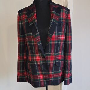 Ralph Lauren Red and Blue Plaid Blazer